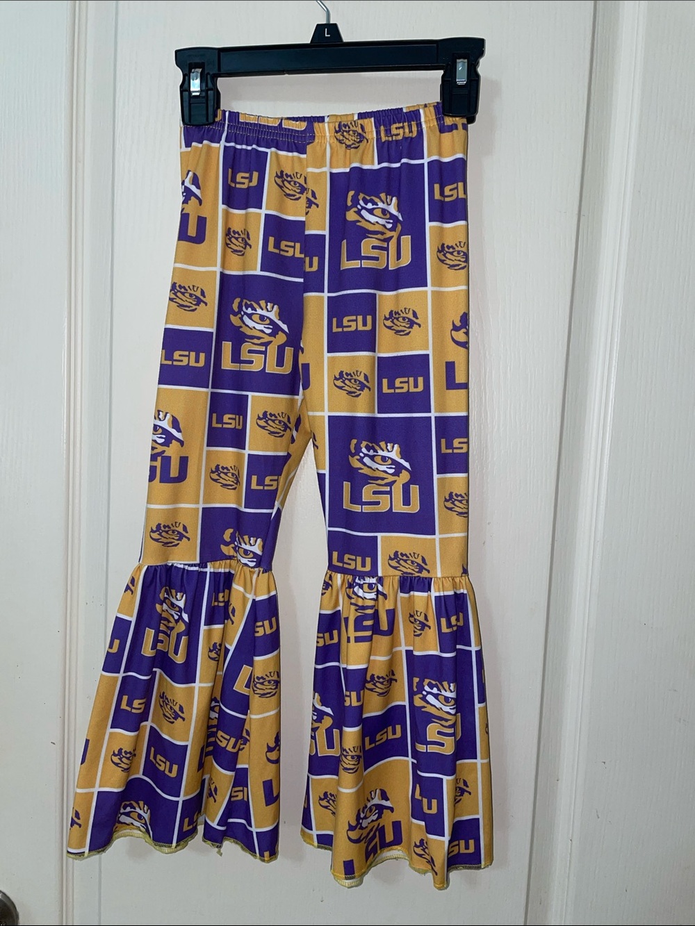Purple & Gold LSU Ruffle Hem Kids Bottoms